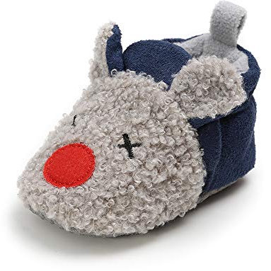 LACOFIA Scarpe Invernali da Bambino Stivaletti Neonato con Suola Morbida Antiscivolo Blu Marino 3-6 Mesi