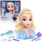 JP Disney FRND2000 Styling Frozen 2 Elsa, Basic Hair Styling Head, 17 Hair Accessories Included, Toy for Children from 3 Years of Age ,Black
