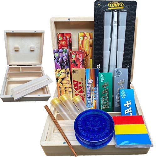 No 1 Smoking Gift set, Rolling Box, Raw, Rizla, Elements, Flavoured Papers