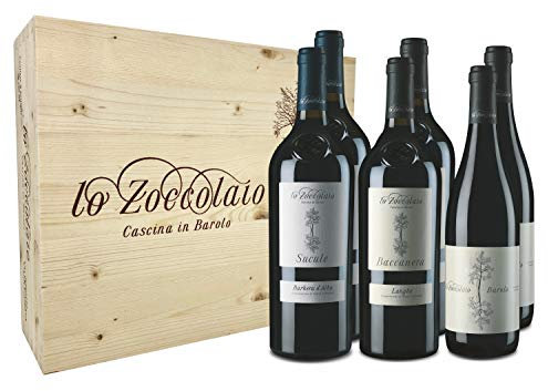 Lo Zoccolaio - Vino Rosso - 2 Barbera d'Alba Sucule + 2 Langhe Baccanera + 2 Barolo - Cassetta Legno 6x750 ml