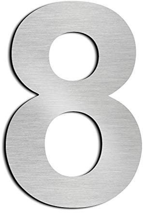 nanlyiau house numbers height 12.5cm Used for mailbox door house street made of solid Stainless Steel SUS304 adhesive(5in8)