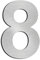 nanlyiau House Numbers door numbers stainless steel number Made of Solid 304 Stainless Steel Floating Appearance in Easy to Install 5in/12.5cm(Silver 5in8)