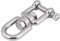 Qiilu Manille pivotante de, dispositif de manille à anneau pivotant en acier inoxydable 304 résistant(12mm)