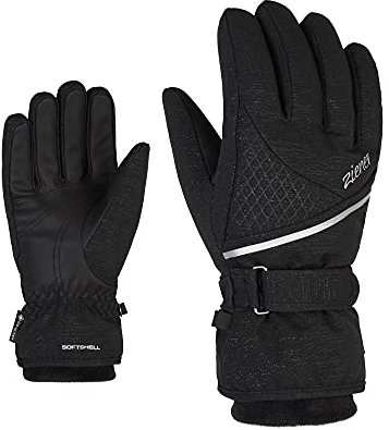 Ziener Damen Kiana Ski-Handschuhe/Wintersport | wasserdicht, atmungsaktiv, warm, Gore-Tex, black ink spark, 8,5