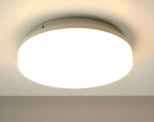 EMOS LED-Deckenleuchte TORI, wasserdichte 24 W Badlampe für Außen und Innen, 2400 lm runde Flurlampe/Badezimmerlampe, neutralweiß 4000K, Deckenlampe für Flur, Bad, Küche, Ø33cm