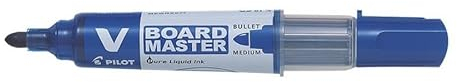 Pilot Begreen V-Board Master Whiteboard-Marker, Rundspitze, 2,3 mm Linie, Blau, 10 Stück