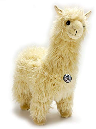 Alpaka Kuscheltier Lama cremeweiss Premium Plüschtier Neuwelt Kamel Yuki - Kuscheltiere*biz