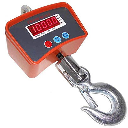 Kovalmax BILANCIA ELETTRONICA INDUSTRIALE 1000 KG DISPLAY LED GANCIO DA GRU ACCIAIO INOX