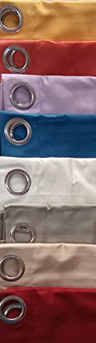 Corredocasa Tenda Raso Cuba Coprente Oscurante Resistente Antipiega con Occhielli per Soggiorno Camera Ufficio Balcone Porta Finestra 140x290 cm Colori Assortiti(Bianco)