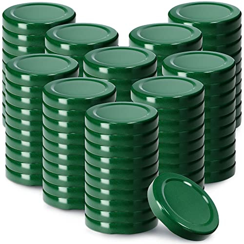 KADAX 100er Set Schraubdeckel TO53 für Gläser 53mm Grün – Twist-Off Ersatzdeckel für 115ml Gläser & Saftflaschen, Luftdicht & Spülmaschinenfest