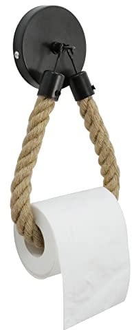 ZoZoMaiy Vintage Jute Seil Klopapierhalter Toilettenpapierhalter Vintage Selbstklebender Taschentuchhalter Hanfseil Einzigartige Badezimmerdekoration Toilettenpapierhalter für Küche und Badezimmer
