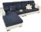 SHANNA Sofa Überzug Stretch, Couch Sofabezug 1 2 3 Sitzer L Form Ecksofa, Sofa Cover Sitzkissenbezug Sofaüberwürfe rutschfest Möbelschutz mit Elastischem Boden,(Blätter dunkelgrau, Rückenkissen)