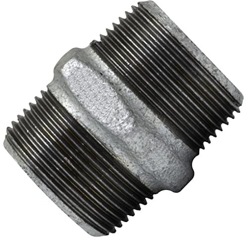 AERZETIX - C65019 - Mamelon égal mâle-mâle 1 1/4 x 1 1/4'' zingué - en fonte - raccord de tuyau fileté à visser double filetage - plomberie-chauffage travaux installation d'eau alimentation