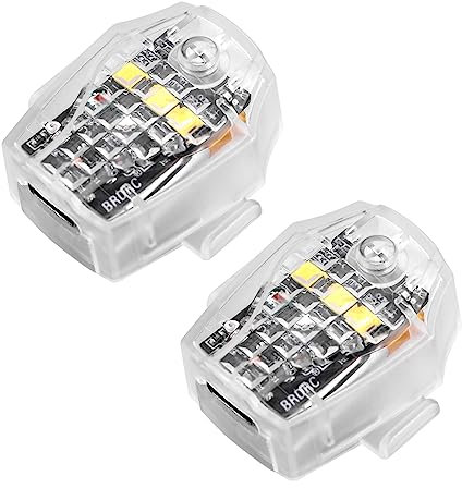 HeiyRC Air 3S Drone Strobe Light, Night Flight FAA Anti Collision Rechargeable LED Lamp for DJI Neo, Avata, Mini 3 Pro, Air 3, 2S, Mavic Mini 2 SE, Mavic 3 Accessory (2pcs)