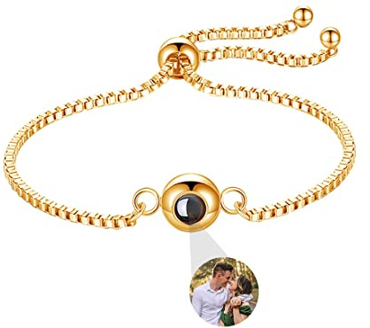 ASD Jewerly Personalisiertes Armband mit Bild innen, Bild Armband personalisiertes Foto, Foto-Armband angepasstes Bild für Frauen/Männer Geburtstag für Paar/bester Freund/Tier