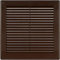 Vent Systems Griglia di ventilazione quadrata piatta, 15,2 x 15,2 cm (dimensioni di apertura), in plastica marrone, per prese d'aria HVAC 20,3 x 20,3 cm (dimensioni complessive)