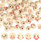 XIEJ 120 Stück Holzperlen mit Gesicht 20mm, SorgenwüRmchen Zubehör, Holzköpfe füe Glückswürmchen, Gesicht Holzkugeln mit Loch für DIY Armband Halskette Schmuck, Loch: 5 mm (5 Stile)