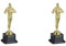 Relaxdays Unisex Jugend, Gold Siegerfigur, quadratischer Sockel, Figur mit Kranz, Siegertrophäe, Hollywood, Geschenkidee, 18 cm groß, 1 Stück (Packung mit 2)