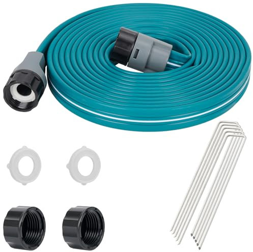 LINEX Sprinklerschlauch 4,5 m für Garten Rasen Bewässerungsschlauch mit Heringen