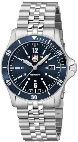 Luminox Herren-Armbanduhr Taucher Sport Timer mit Edelstahlarmband, Datumsanzeige, 10 Bar, Gehäusedurchmesser: 42 mm, XS.0913