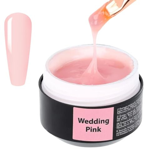 SINCERO SALON Aufbaugel für Gelnägel Solid - Wedding Pink - Stabiles Dick UV Builder Gel für Nägel - Verlängerungen Stärkt Schützt - Ideal für Gel Nails - Einfach Anzuwenden - Nail Art - 15ml