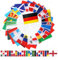 EM Flagge Klein Europa Flagge 24 Länder EM Flaggen Klein Euro Fußball 2024 Party Dekoration Fussball Deko für Europameisterschaft Fussball 2024 Deko,Garten Bar Party Deko -8.5m-14x21cm