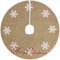 N&T NIETING Christmas Tree Skirt, 75cm Mini Tree Skirt with White Snowflake Christmas Tree Carpet Ornaments Decoration for Christmas Decorations, Khaki