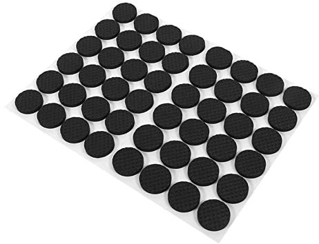 Schwarze, Rutschfeste, Selbstklebende Bodenschoner, 48 Stück, Gummifüße, Polster für Möbel, Stühle, Tische, Sofas, Holzböden