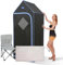 Tragbare Infrarot-Sauna für Zuhause, Spa, extra Raumgröße, 1-Personen-Infrarot-Sauna, Ganzkörper-Ferninfrarot-Sauna-Zelt, tragbares Saunazelt mit Heizfußpolster, tragbarer Stuhl, (80 x 80 x 195,6 cm,