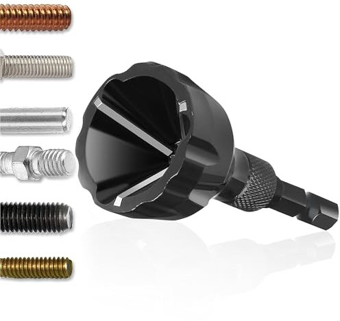 Fokroin Utensile per Rimozione Smussatura, Punta di Sbavatura, Sbavatore per Metallo, Strumento di Sbavatura per Smussatura Esterna, Riparare Lo Strumento di Sbavatura Dei Bulloni, 5-25 mm