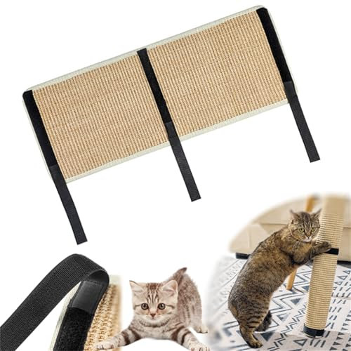 Kratzmatte Selbstklebend, Sisal Teppich Katzen, Stoff Für Kratzbaum, Selbstklebende Kratzmatte Für Katzen, Selbstklebende Kratzteppich, Katzenkratzmatte Zum Schutz Von Tischbeinen Und Sofas (25*50 cm)