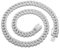 MIRKUZI Ketten für Herren Cuban Link Chain Iced Out Kette Halskette Hip Hop Rapper Herrenschmuckgeschenk Geschenk für Ihn 50cm (12 mm) Silberne