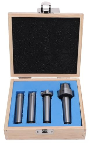 Holzdrehmaschinen-Mittelsporn-Cup-Set, 4-teiliges MT2 Drehmaschinen-Mitnehmer- und Antriebszentrum-Set mit Box für die Holzbearbeitung, Metallbearbeitung, 45#