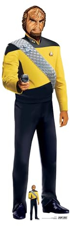Star Cutouts – SC4678 – Star Trek Worf Lifesize Cardboard Cutout 193cm – Michael Dorn – Star Trek Gift for Fans, Collectors & Displays
