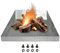 Bandeja para cenicero para chimenea, rejilla de acero con paquete de tornillos, accesorios ajustables resistentes al óxido, para uso en interiores y exteriores