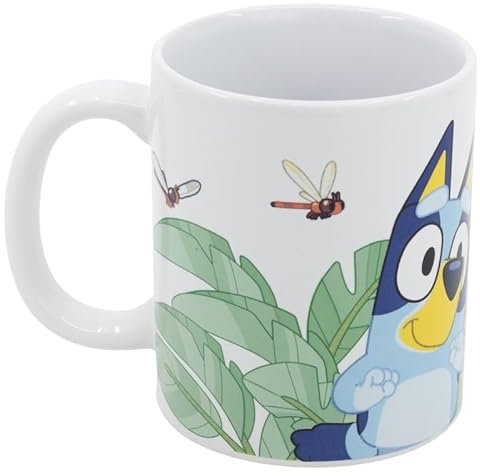 Iconic TV Cartoon Characters Coffee Cups Ceramic Mug 11oz in Gift Box Christmas, Birthday, Perfect (Blue)