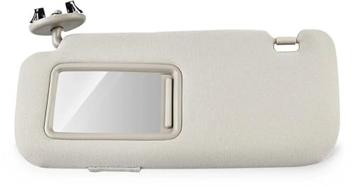 Visera Solar Visera Interior del Coche con Espejo Gris Beige Parasol Izquierdo Derecho Lado del Pasajero para Toyota Auris para Corolla 2007-2010 2011 2012 2013 Visera Automóvil(Beige Right)