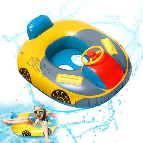 Salvagente Gonfiabile, 72 x 65 cm Salvagente per Bambini Salvagente per Bambini Salvagente per Bambini, Salvagente con Volante Salvagente per Bambini Giocattolo da Piscina per Bambini