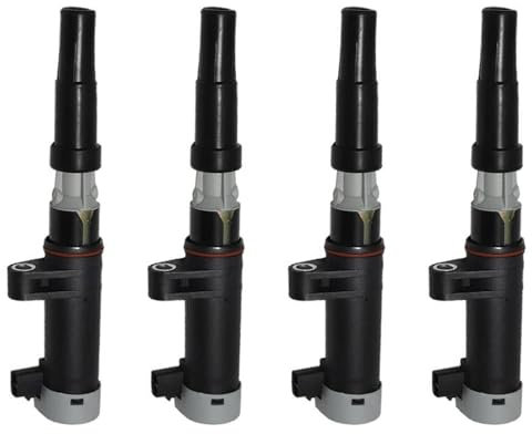 DZSQOMHGD Zündung Zündungswerkzeug 4Pcs 7700875000 Zündspulen 2-pin 8200154186 Für Dacia Für Logan 1,6 16V 2006-2012 1598ccm 105HP 77KW Zündspulen