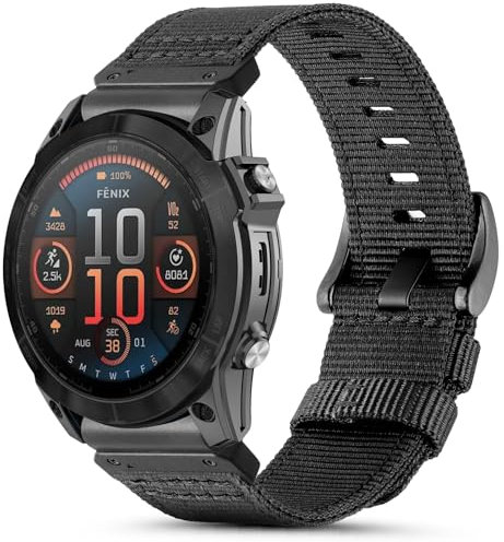 CHULN Correa Compatible con Garmin Fenix 8 51mm/7X Pro/7X/6X/6X Pro/5X/5X Plus, 26mm Ajustable Reloj Correa de Nailon de Repuesto para Smartwatch.(No host)