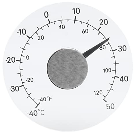 Outdoor Thermometer for Windows, Transparent Stick-On Temperature Gauge with -40 to 50°C Range, Weather Thermometer for Home, Farm, and Greenhouse