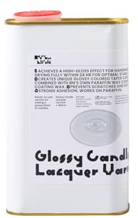 BOOWAN NICOLE Barniz brillante de 960 ml para velas, velas brillantes, a base de agua, barniz brillante para velas, resistente al polvo y a los arañazos, para parafina y otras ceras (A0365-1)