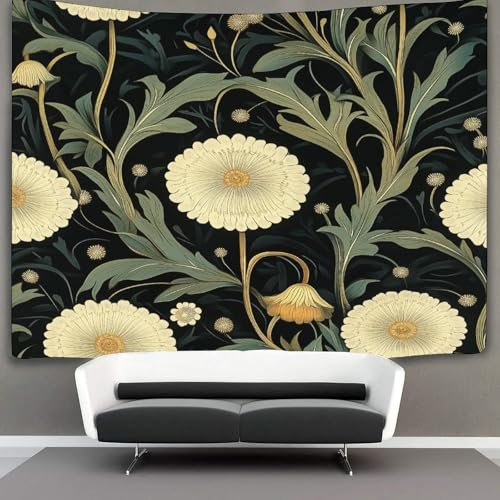 kaiyun Pusteblume Tapisserie Jugendstil Wandteppich Wandbehang Für Schlafzimmer Wohnzimmer Schlafsaal 180cmx230cm