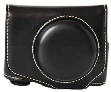 Leather Camera Case Bag with Strap for Canon Powershot G7 X Mark II G7X II Camera Black