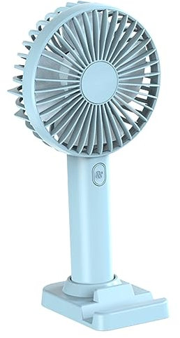 Warmhm Ventilatore Portatile Ricaricabile USB con per Smartphone Mini Ventilatore da Ufficio e Casa Colore Blu Compatto e Leggero per Uso