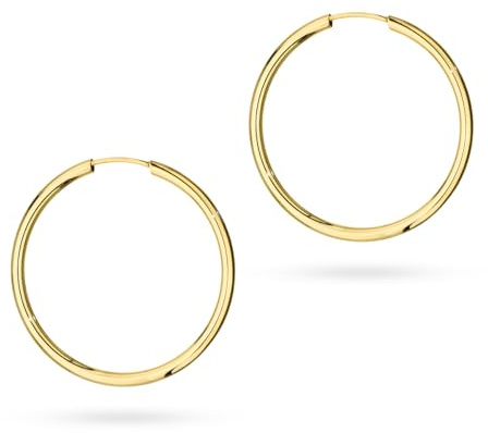 MARKO Echtgold 14 Karat (585) Damen Creolen 25mm – Große Gold Ohrringe aus Gelbgold | Edler Schmuck für Frauen – Perfekt für Alltag & besondere Anlässe