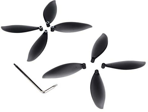 Asixxsix Anafi Drohnen-Propellerblätter, Ausgewogene Ersatz-Requisiten für Sicheres Fliegen, 8-teiliges Quadrocopter-Blatt-Set aus Grauem PC-Material für RC-Zubehör