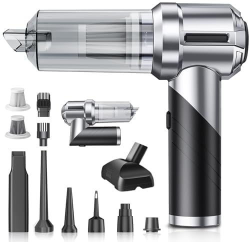 NVKHG Handstaubsauger, 28000Pa Handstaubsauger Akku, 3 in 1 Faltbar Autostaubsauger, Mini Staubsauger mit Bürstenloser Motor, Kabelloser Staubsauger für Auto, Haus, Küche