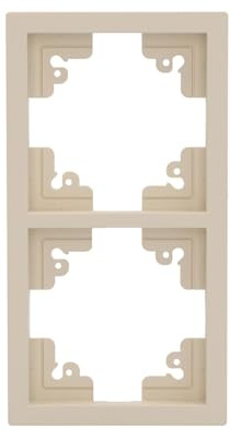 UNITEC Abdeckrahmen 2-fach Miami, für Steckdosen und Schalter, IP20, matt, sahara, 1 Stück