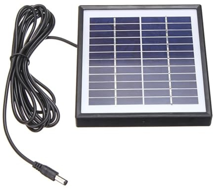 Whychstore Chargeur de batterie portable 5 W 12 V pour panneau solaire, monocristallin haute efficacité avec câble de 300 cm, pour voitures, bateaux, lumières de jardin, alimentation extérieure